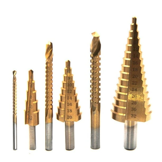 Hot 3Pcs Large HSS Steel Step Cone Drill Titanium Bit Set Hole 4-12/20/32mm Dint Hot 3Pcs Large HSS Steel Step Cone Drill Titanium Bit Set Hole 4-12/20/32mm Dint